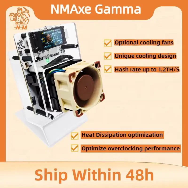 

NMAxe Gamma Bitaxe 601 гамма оптимизированный NMMiner Официальный BM1370 ASIC BTC Solo Lottery Miner 1,2TH/s с открытым исходным кодом, quite Home Use