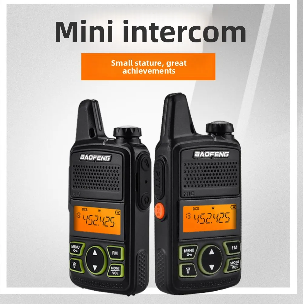 BAOFENG BF-T1 Mini Walkie Talkie USB Charging Small Handheld Radio Dustproof