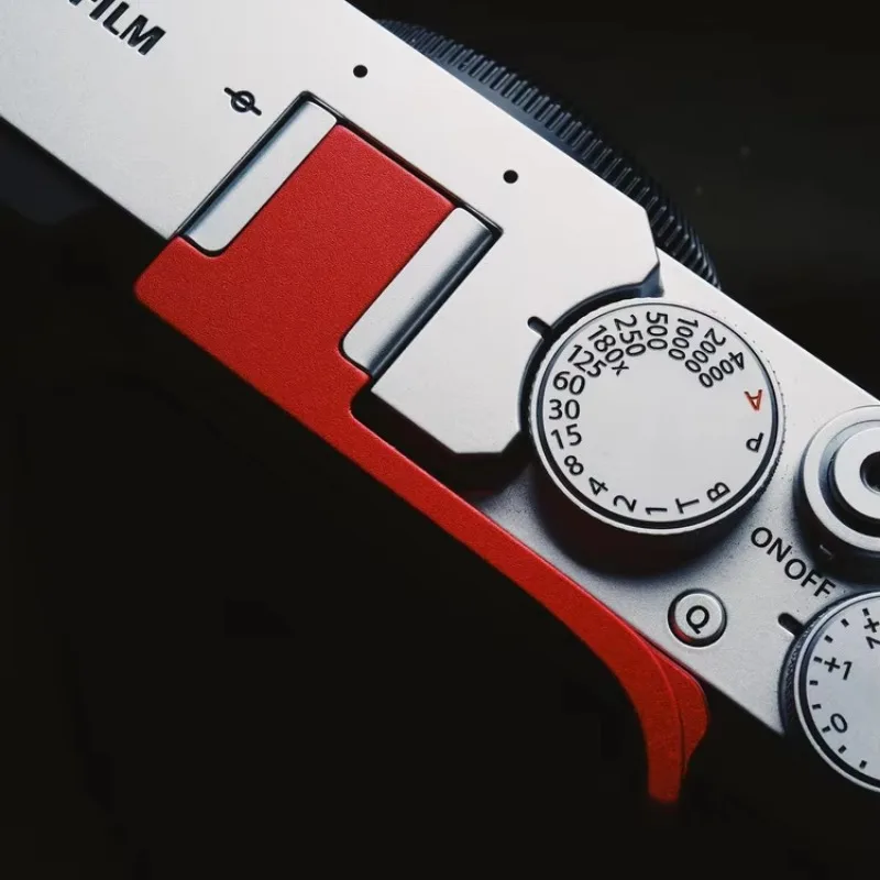 Дизайн для Fujifilm XE4, алюминиевая подставка для большого пальца, ручка для большого пальца с кожаной наклейкой, чехол для горячего башмака