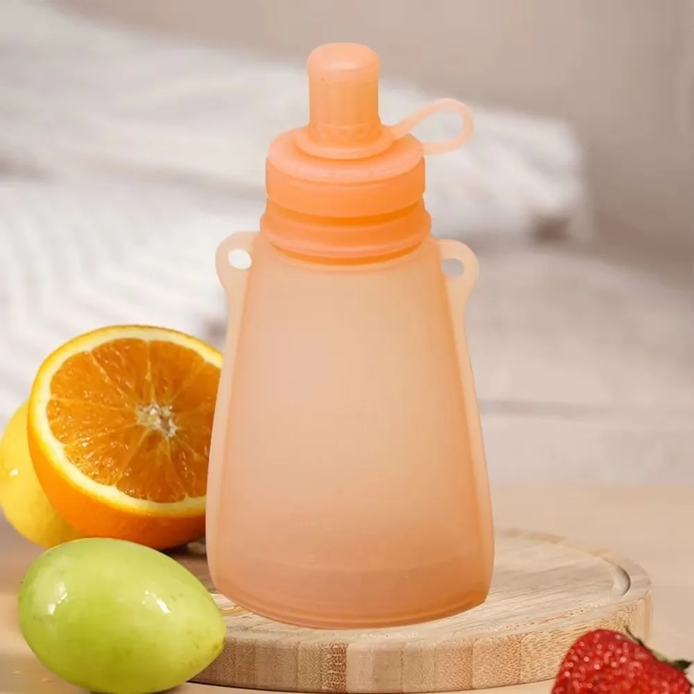 BPA Free Food Pouch Refillable Design Reusable Reusable Food Container Food Grade Silicone Leak-proof Sealing Food Storage Bag
