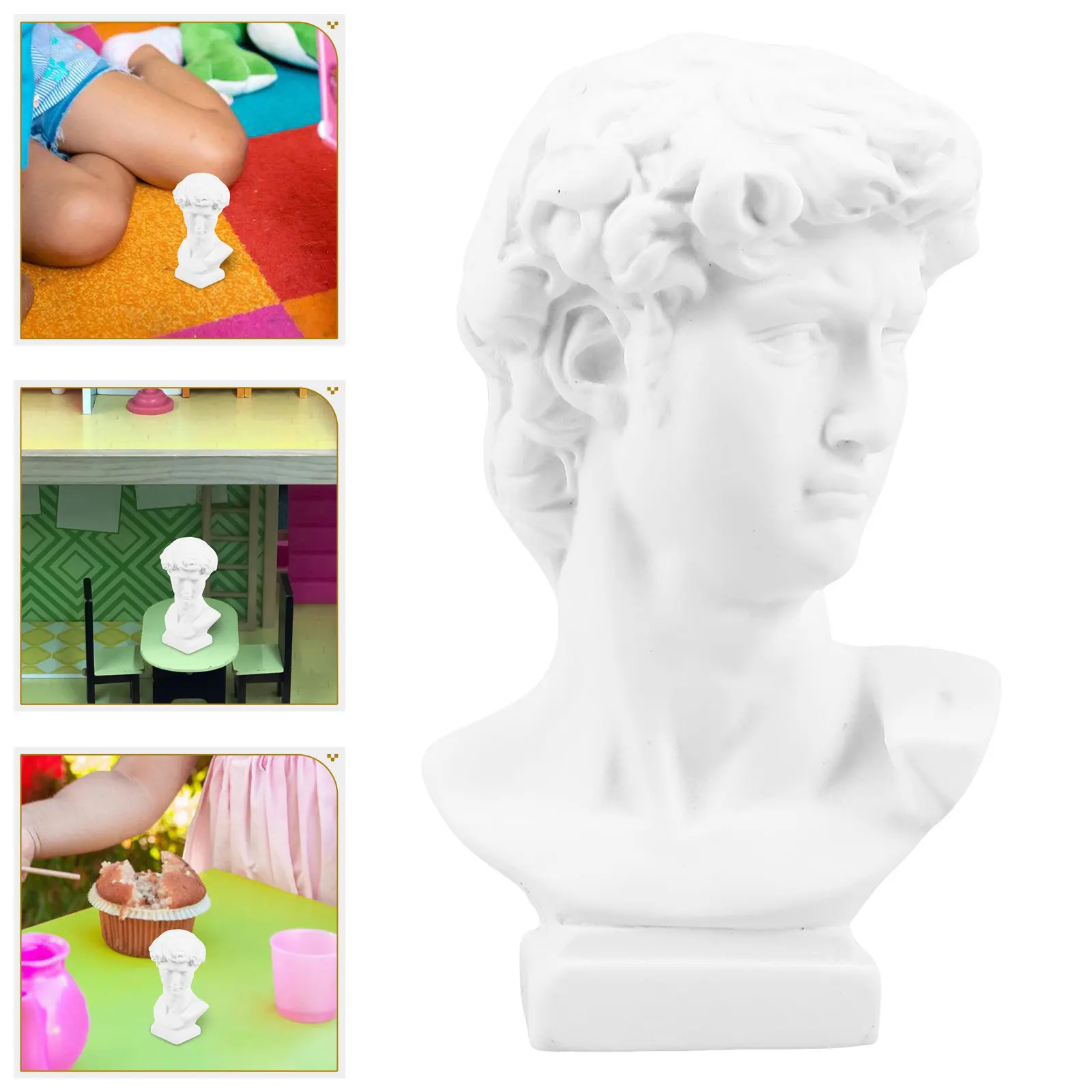 

Миниатюрная статуэтка из смолы: маленькая греческая скульптура в классическом стиле, украшение для дома, мини-статуэтка для полок кукольного домика и рабочего стола