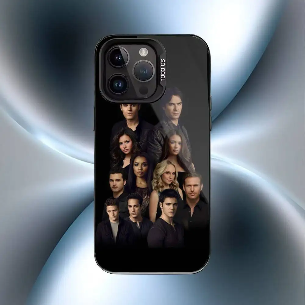 حافظة هاتف Vampire TV D-Diaries لهاتف iPhone17,16,15,14,13,12,11 Plus، Pro Max غطاء مقاوم للصدمات من الحلوى السوداء غير اللامعة #5