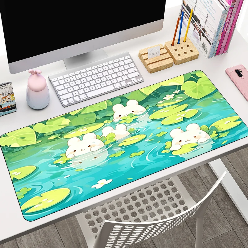 Cartoon Rabbit Mouse Pad Soft Cute Office Table Mat Varmilo Keyboard Pad kawaii Gaming Accessories XXL Esports Gamer Mousepads