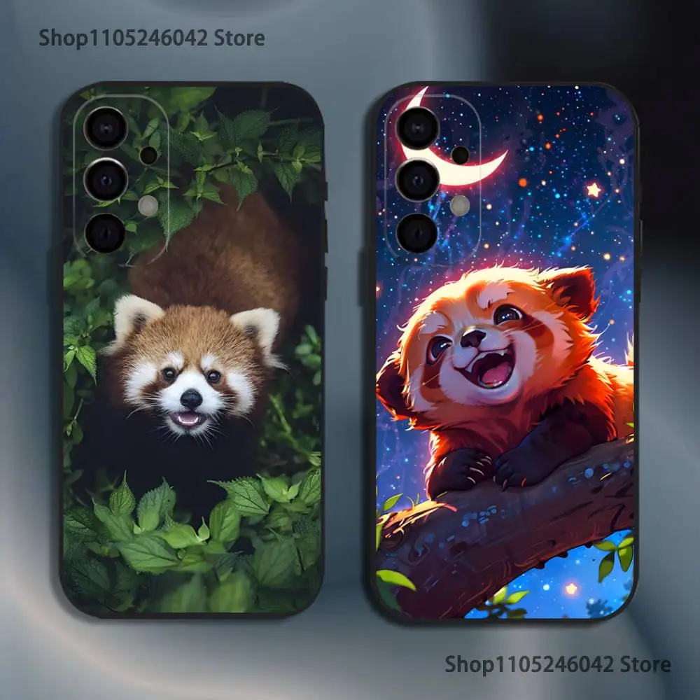 

Cute Red panda Animal Shockproof Phone Case For Samsung S26,S25,S24,S21,S22,S23,S30,Ultra,S20,Plus,Fe,Lite,5G Black Cover
