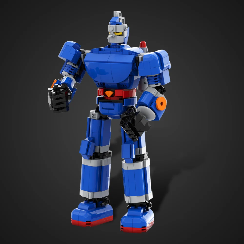 MOC Manga japonesa 28 Gigantoreds Robot de bloques de construcción modelo Gokineds azul mecha Tetsujineds ladrillos juguete ensamblado regalo para niños