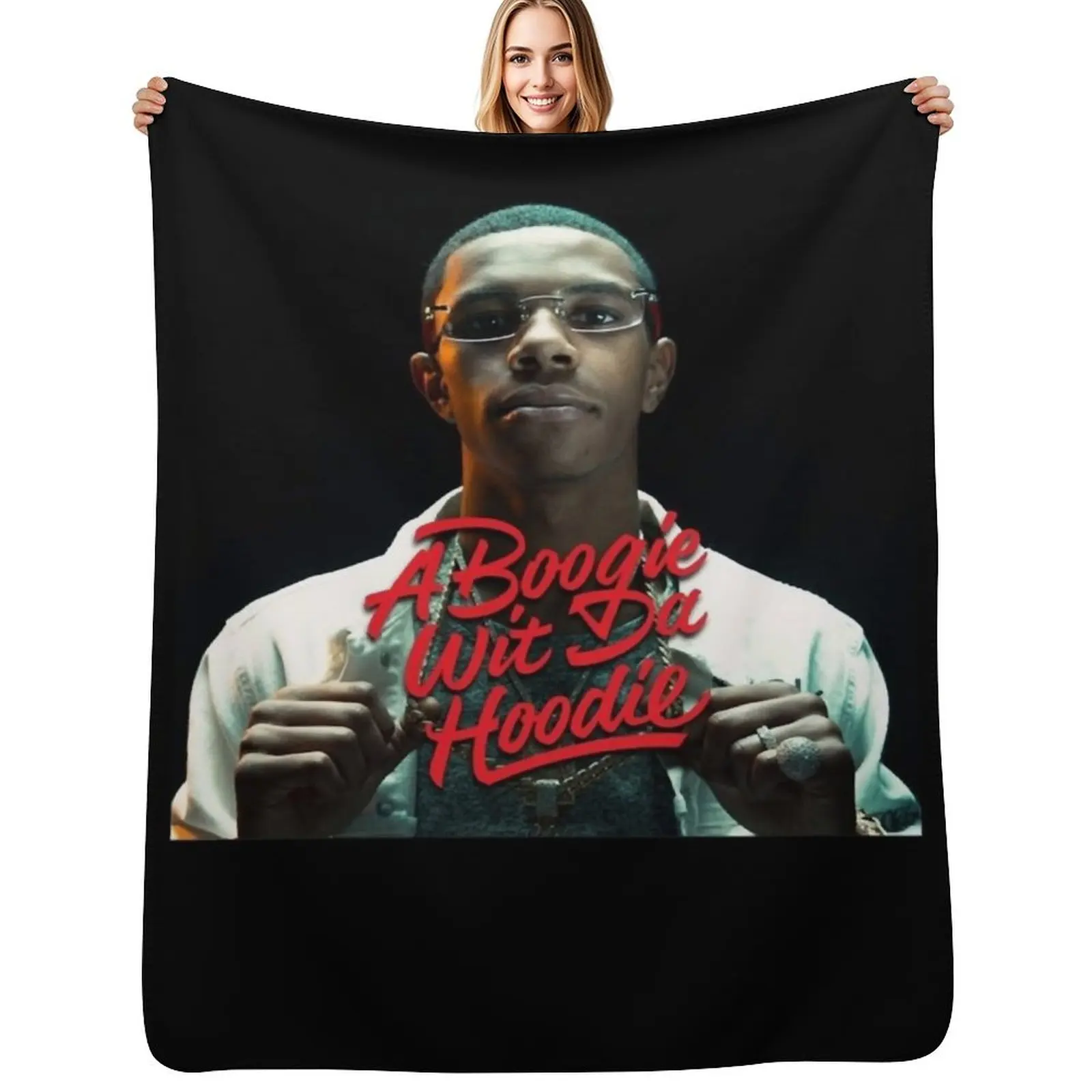 

Gifts For Men A Boogie Wit Da Hoodie 2021 Botakkkk33477 Gift For Fans Throw Blanket Plaid on the sofa Winter beds Cute Blankets