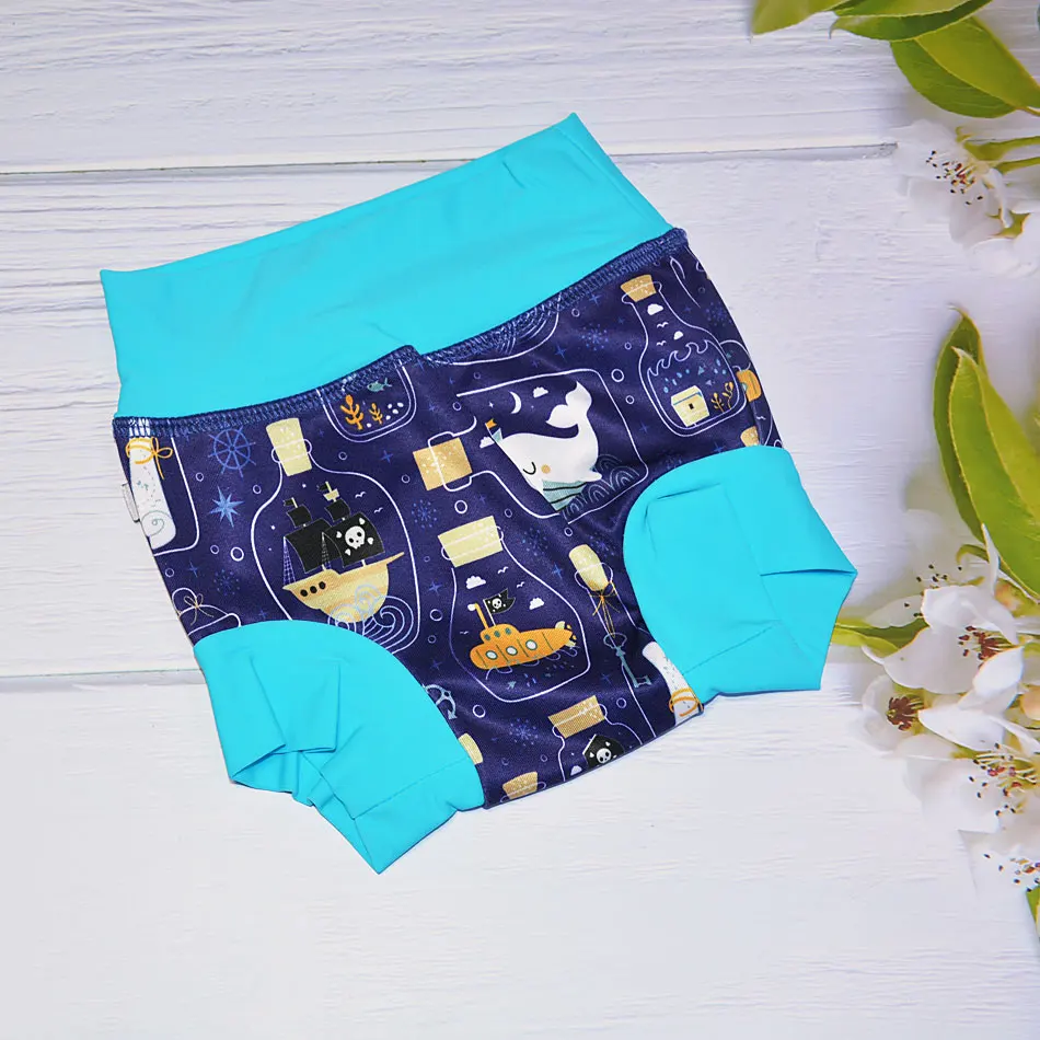 WizInfant Umweltfreundliche Tuch Windeln Dicht Schwimmen Super Hohe Taille Pull-UP Baby Training Hosen für Babys