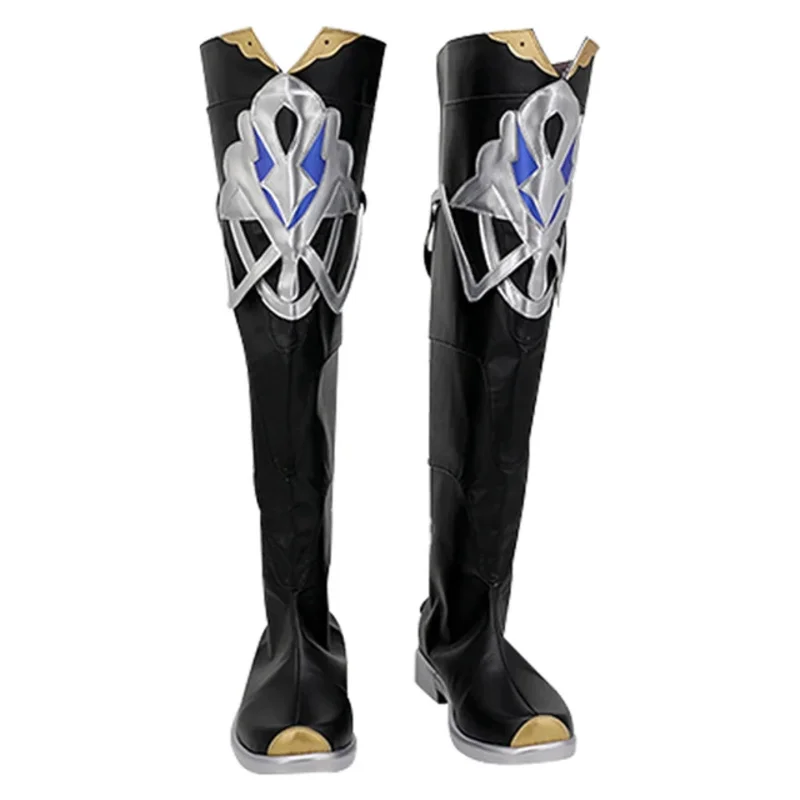 Genshin Impact Albedo Cosplay scarpe stivali costumi di Halloween accessorio su misura