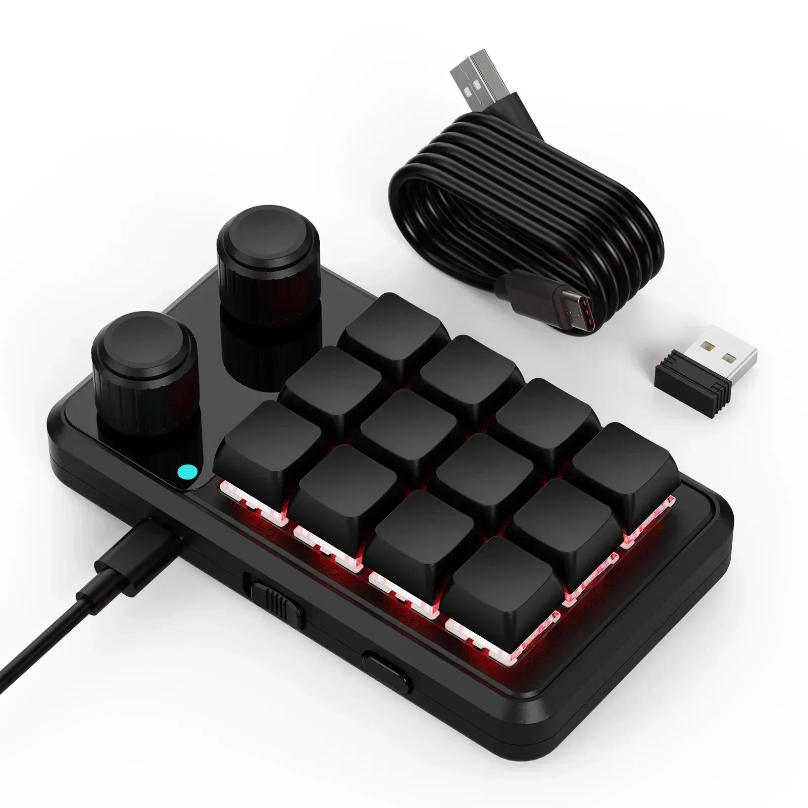 2.4G Wireless Macropad Macro Mechanical Keyboard Custom RGB Mini 2 Knob 12 Keys Programmable Switch DIY Hot Swap Designer Office image 3