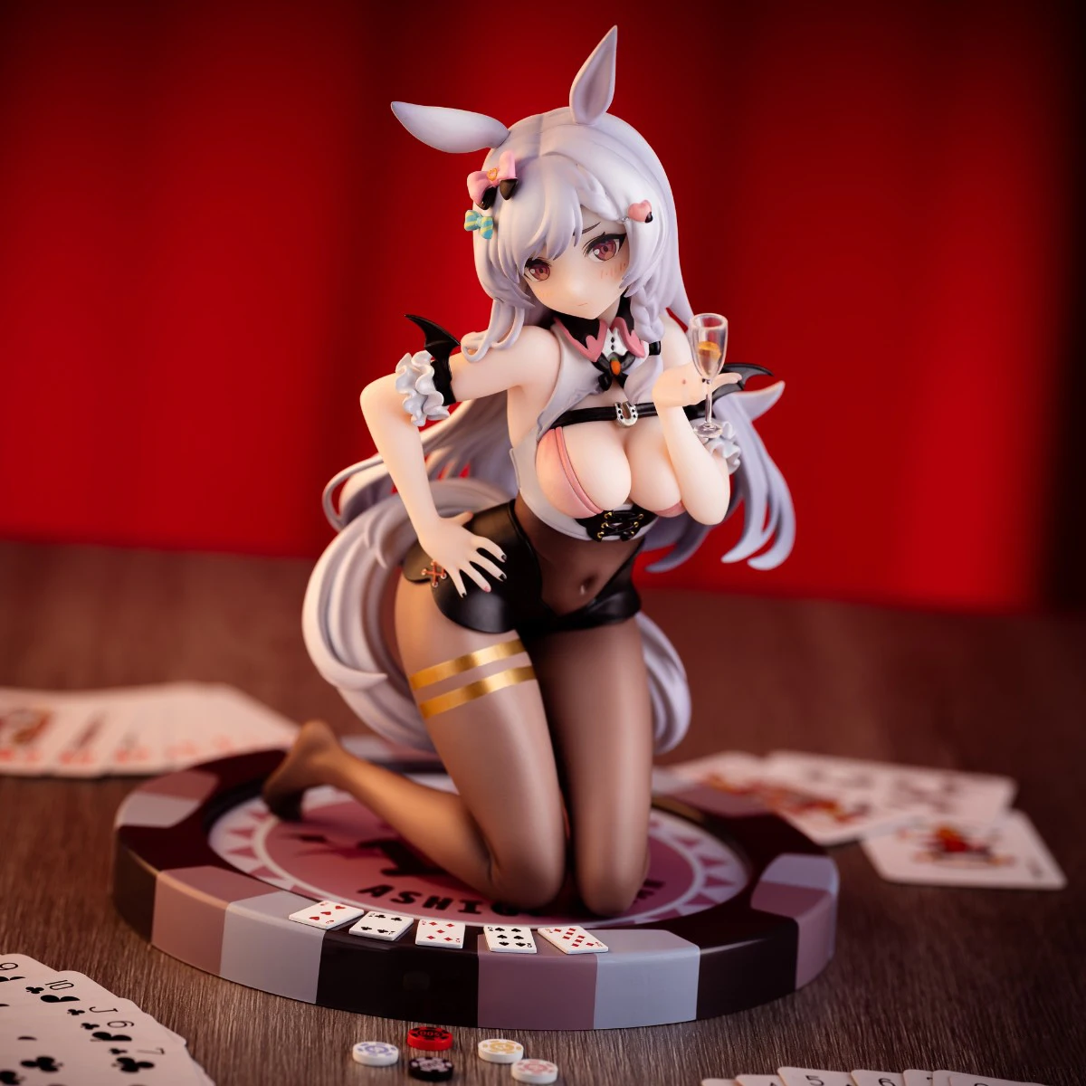 

18CM Solarain Ashige-chan 1/7 Lucky Dealer Ver Sexy Girl Anime Action Figures PVC Hentai Collection Doll Model Toys Gift