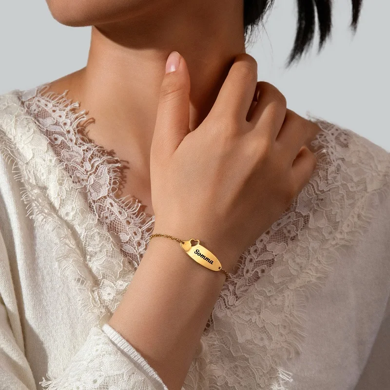 

Браслет из нержавеющей стали с гравировкой имени, 365 новых моделей, персонализированный, для женщин и девочек, в подарок на праздник.