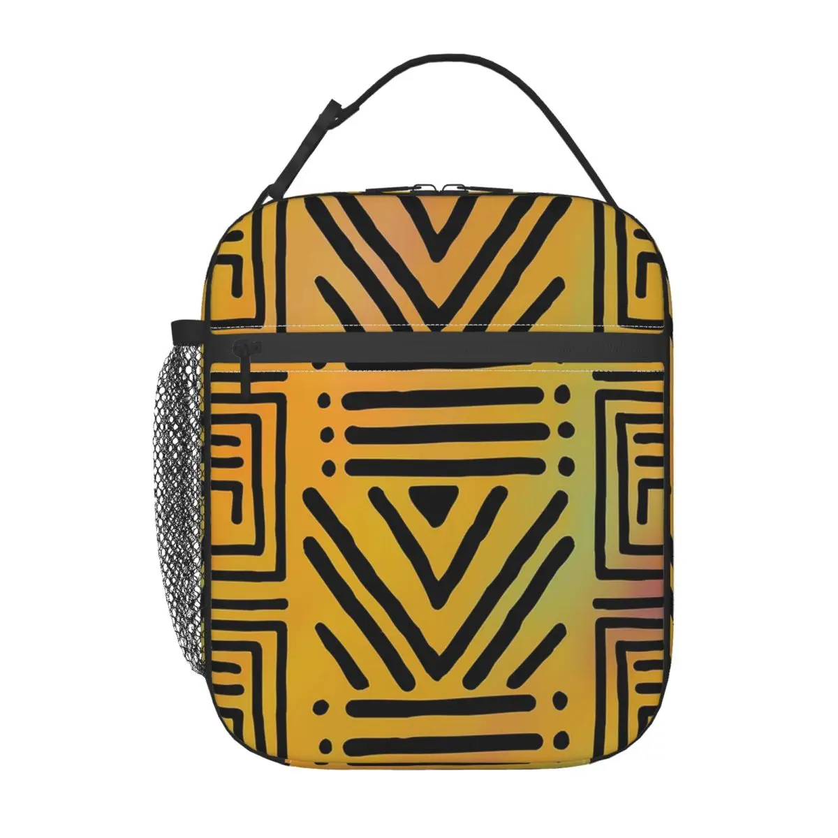 

Африканский Bogolan с красочным радужным узором, изолированная сумка для обеда для женщин и детей, портативные коробки для еды, термосумка для обеда