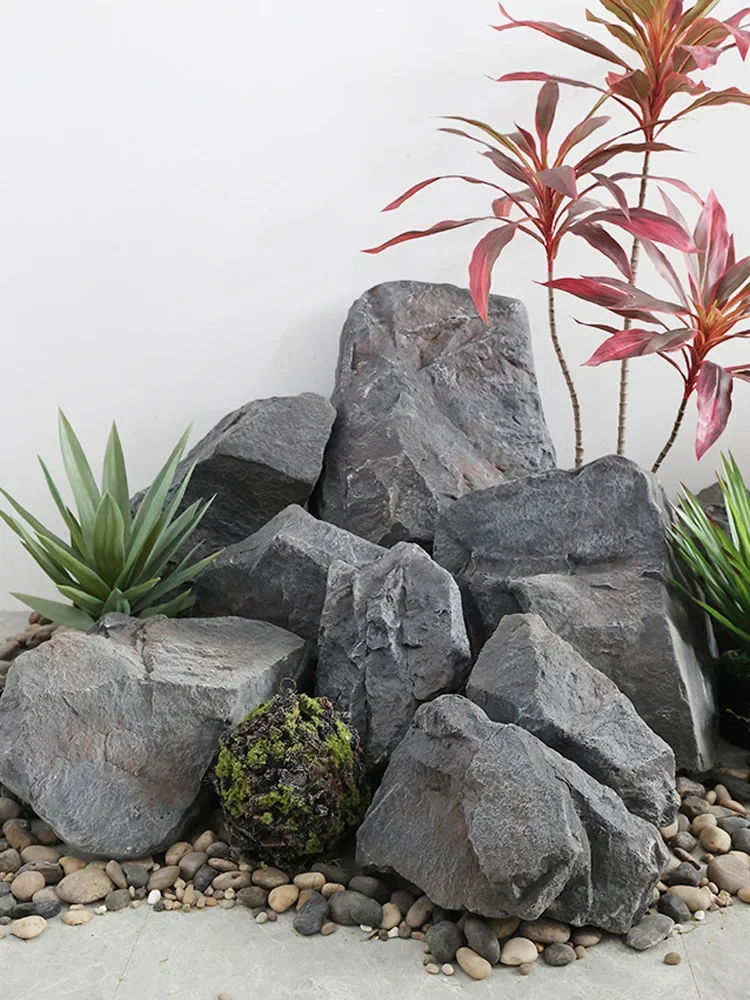 Simulated stone suspended foam stone indoor landscape soft landscaping FRP sculpture creative rock rockery ornaments