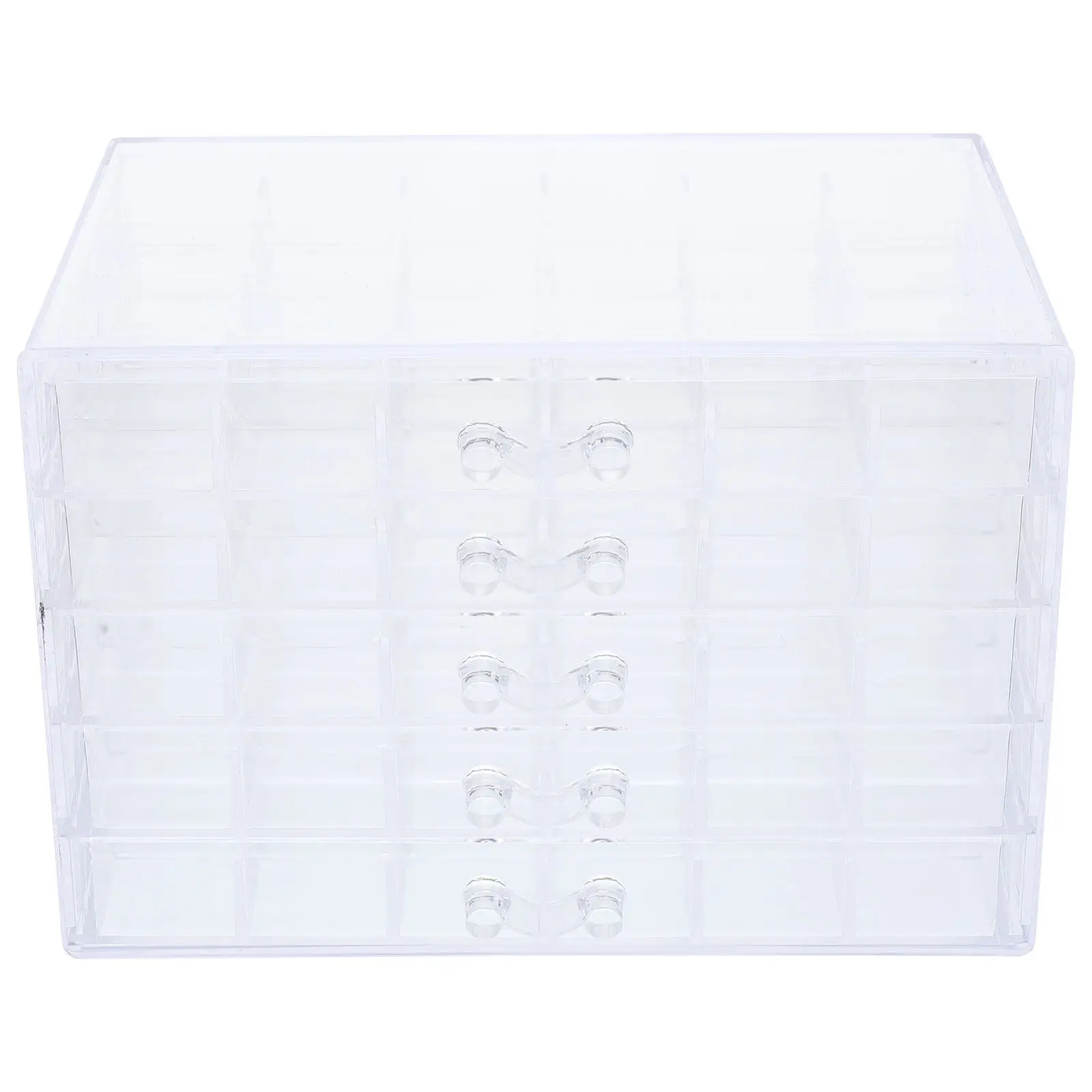 5-Tier Drawer Style Nail Art Storage Box Transparent Manicure Accessory Organizer for Rhinestones Jewelry Earrings DIY