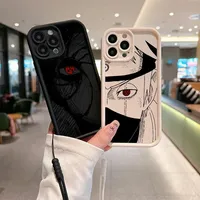 Anime Cool-N-Narutos Phone Case for IPhone 15 14 13 12 11 Pro Max Mini XR XS X 7 8 Plus Soft TPU Back Cover With Hand Strap