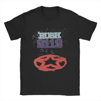 Men Roll Never Walk Alone Rush 2112 Band T Shirts Pure Cotton Clothing Unique Short Sleeve Crewneck Tees Graphic  men clothing