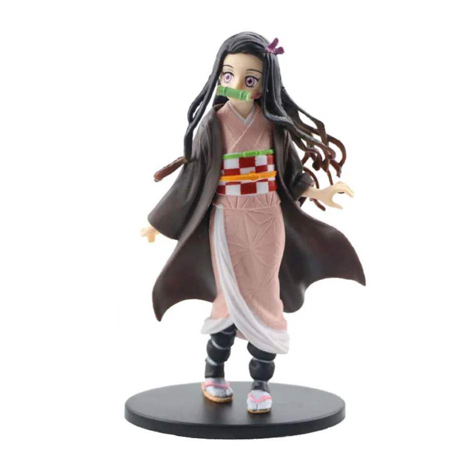 Anime Kamado Tanjirou Nezuko Demon Slayer Figure Action Figures PVC Model Toys Zenitsu Figurine Inosuke Kimetsu No Yaiba Figura