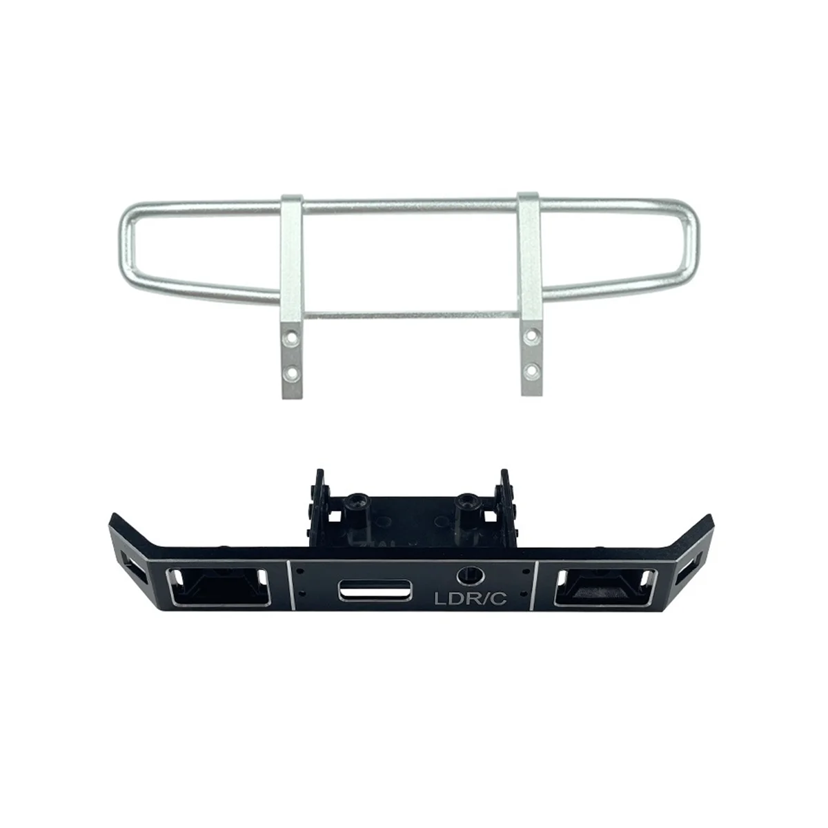 LD-P06 Metal Front Bumper for LDRC LD-P06 LD P06 Unimog 1/12 RC Truck Car Upgrades Parts Accessories,Silver