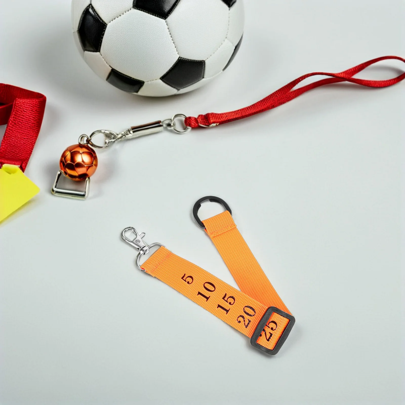 

6pcs Football Chain Clip Referee Head Linesman Adjustable Down Judge Straps Yardage Marker Heavy Duty Nylon