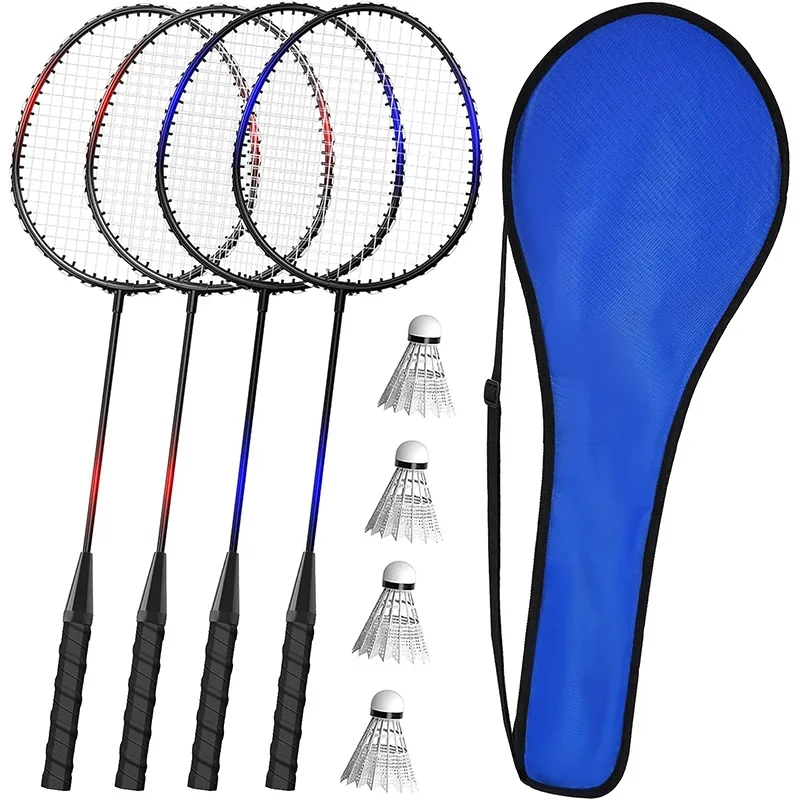 

Shuttlecock Set Badminton Racket Set 2-4 Players for Adults Children, Lightweight and Sturdy Racket, Shuttlecocks and Carry Bag