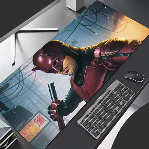 Mouse Pad XL Lockedge Large Gaming Accessories Computer Gamer Keyboard Pad Marvel Daredevil Mouse Mat Desk XXL Mousepad For gift