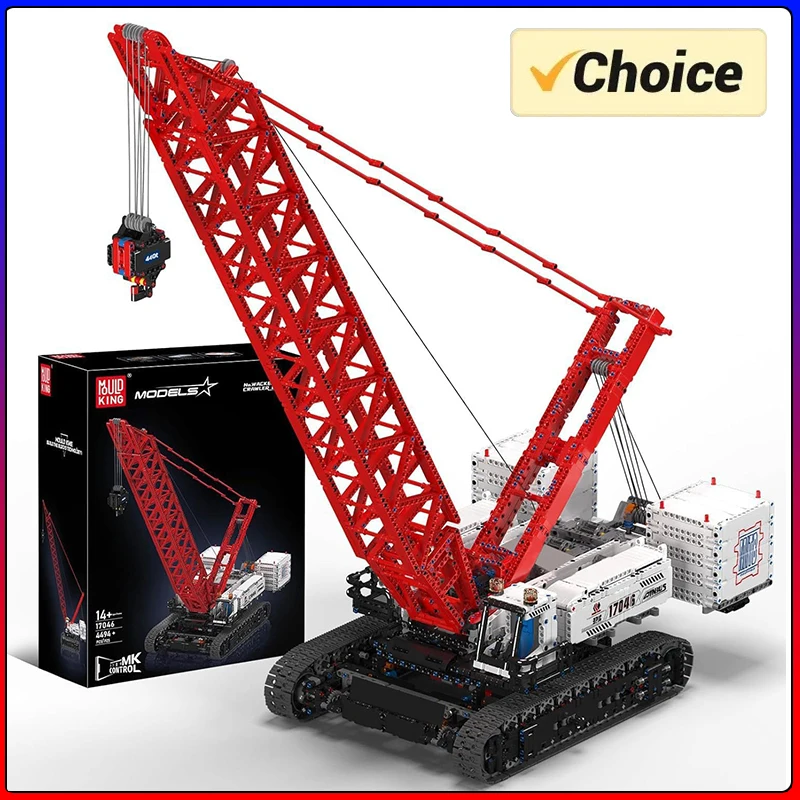 

Mould King 17046 Technical Car Toys The RC Wacker 16000 Crawer Crane Building Block Assembly Truck Brick Set Kids Christmas Gift