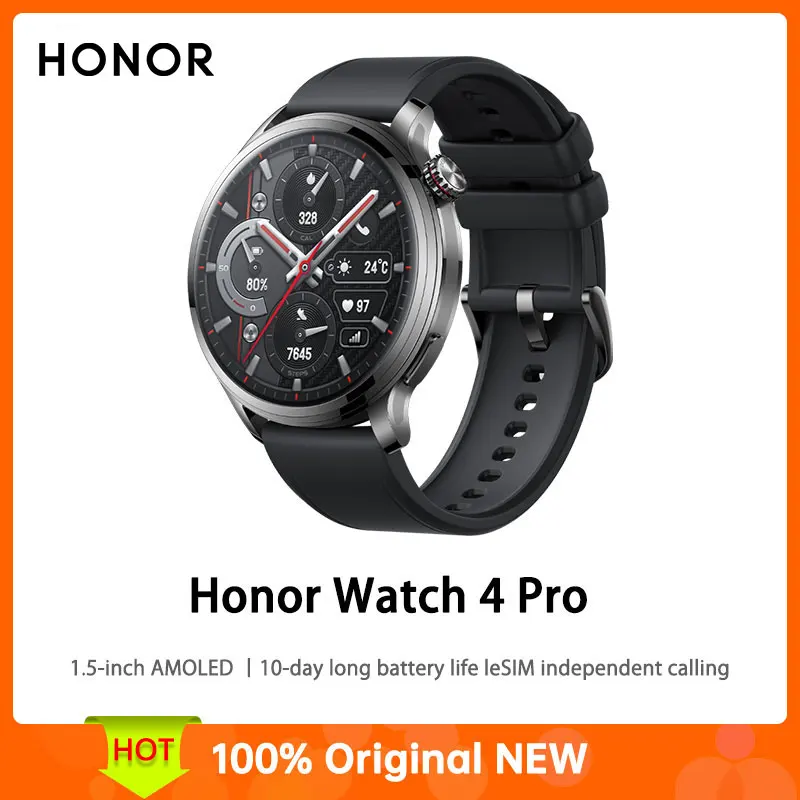 

Honor Watch 4 Pro Китайская версия Ультраузкая рамка всегда на экране | 1,5-дюймовый AMOLED 10-дневный срок службы батареи leSIM с индивидуальной настройкой