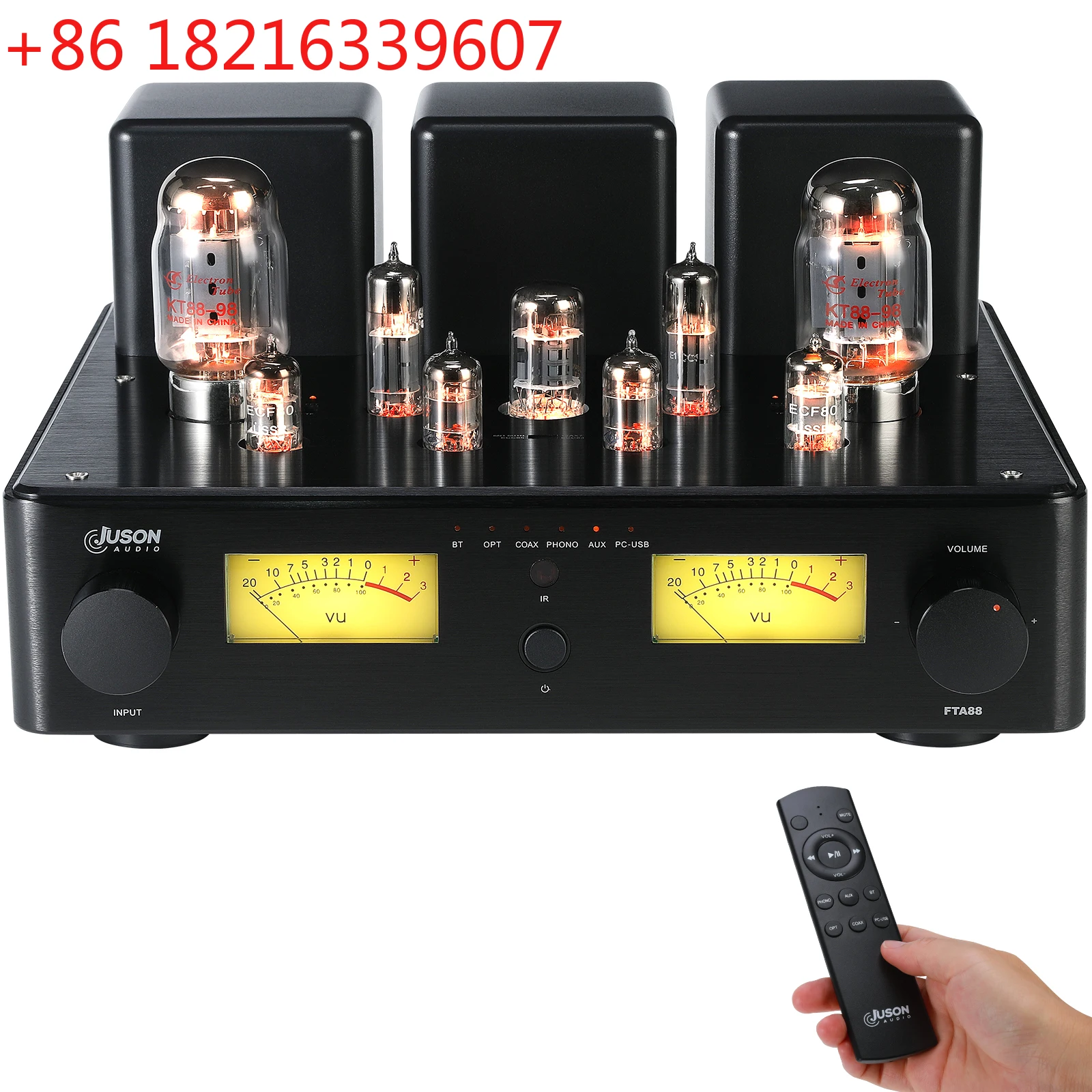FTA88-N 180W KT88 HiFi Tube Amp Class A Phono Vacuum Amp With Mosfet Single Ended Dual Mode Remote LDAC aptX-HD