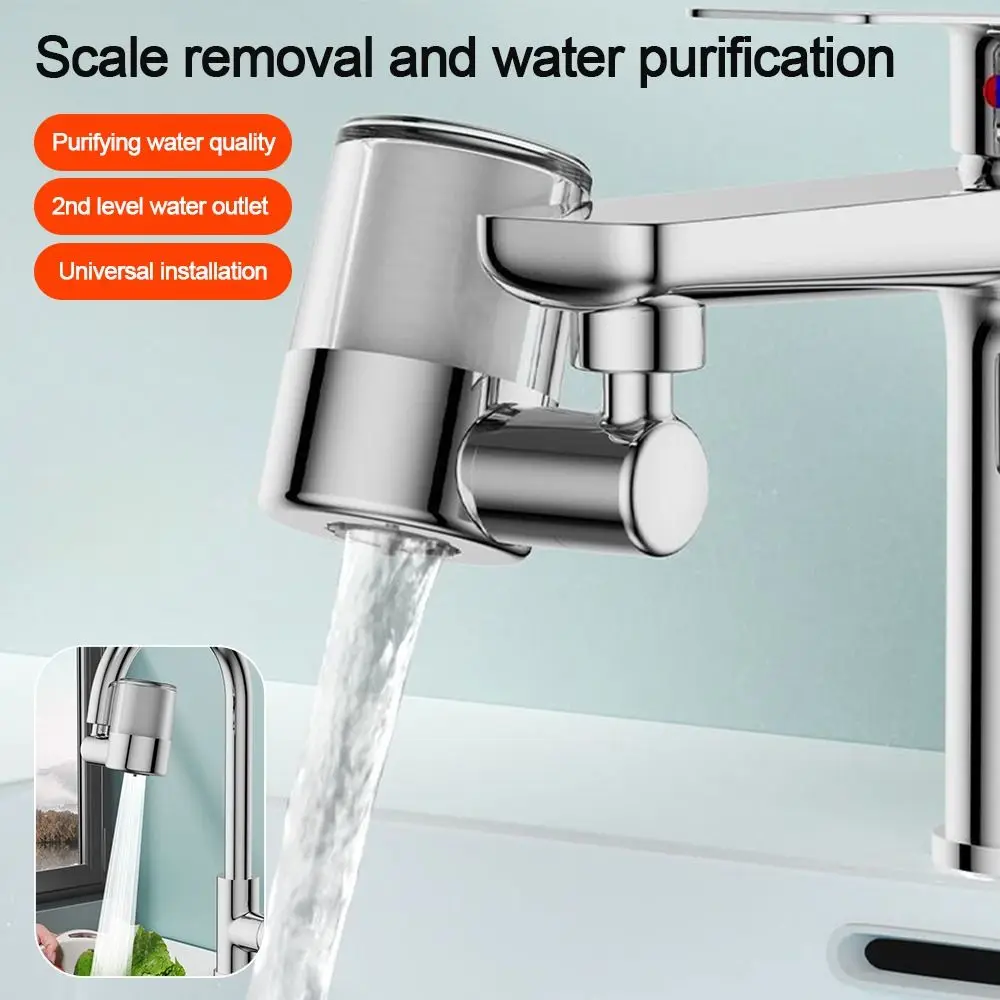 

Насадка для кухонного крана с защитой от брызг, 2 режима, регулируемая водосберегающая насадка-распылитель, распылитель 720 ° Вращающиеся водопроводные краны