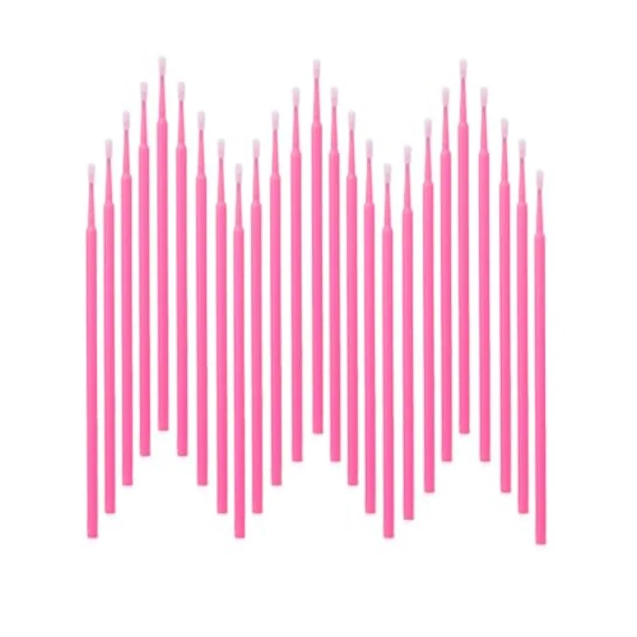 

Microswabs for Eyelash Extensions Disposable Micro Applicators Brush for Cleaning and Applying Make-up Head Diameter: 2.0mm