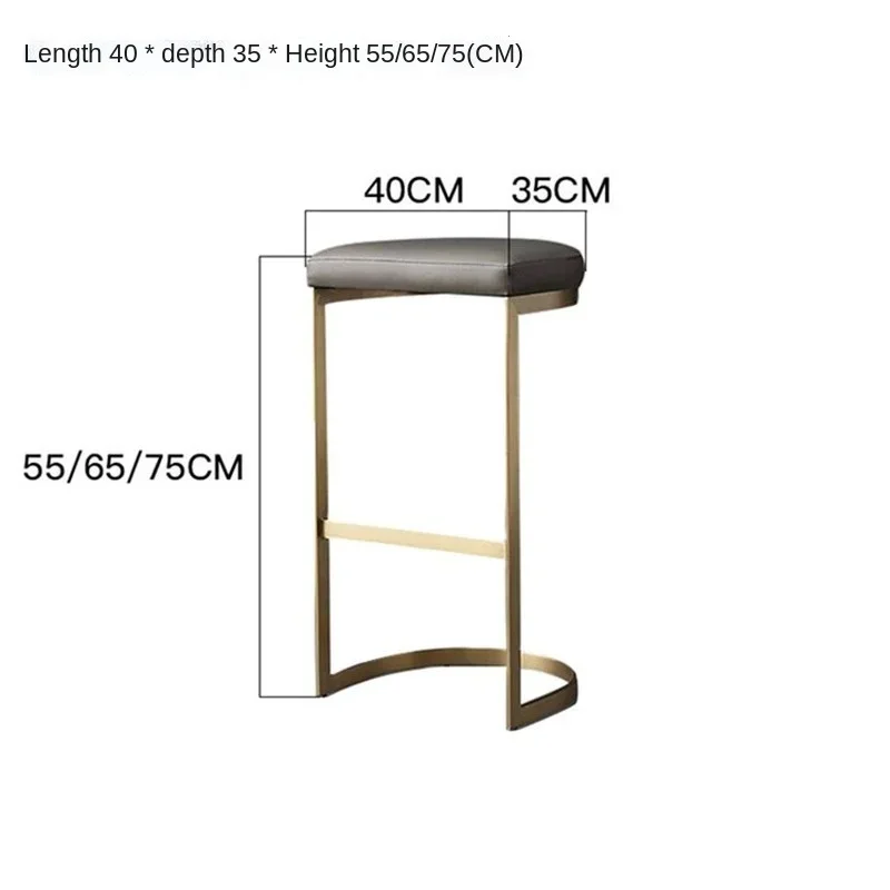 Industrial Bar Chair Wood Minimalist Luxury Gold Kitchen Bar Stools Nordic Chair Industrial Cadeiras De Espera Furniture Fitting image 3