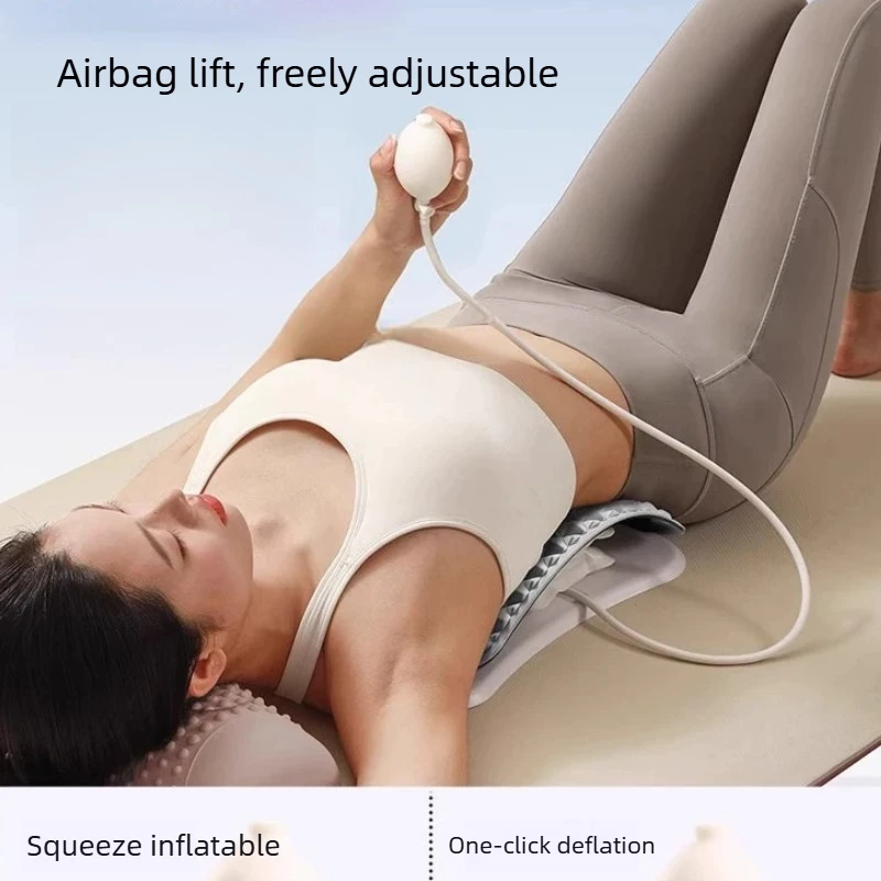

Lumbar Stretcher for Back Pain Relief Traction Device Spine Corrector Massager Waist Support Decompression Board Home Use