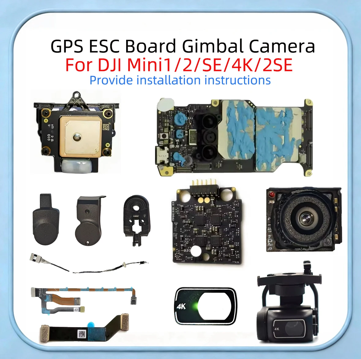 Original ESC Board & ESC Cable for Mini 2 ESC Module Board with Flexible Flat Cable for Mavic Mini 2/4K Repair Parts