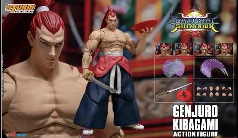 100% Originele "Samurai Shodown VI" Action Figure Movie Model Juro Kiugami Collectible Model Decoratie