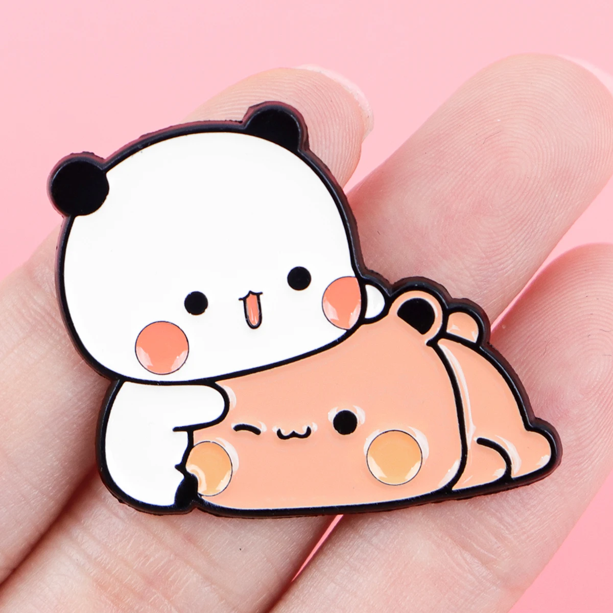 Kawaii Bubu Dudu Emaille Pin Entzückende Baby Bär Panda Broschen Abzeichen Metall Denim Hemd Revers Pin Schmuck Paar Liebe Geschenke – Detail 1