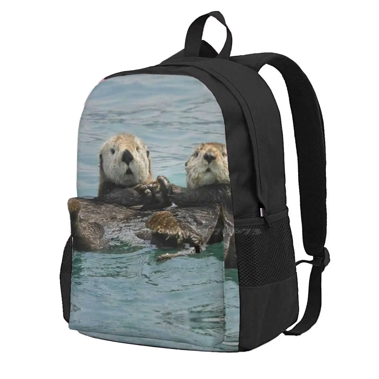 Sea Otters Hot Sale Schoolbag Backpack Fashion Bags Otters Otter Love Otter Life Otter Lovers Animals Sea Otter Baby Otter Cute