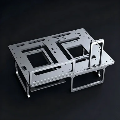 Open Frame Computer Case Aluminum ATX MATX ITX Holder Support Water Cooling Large GPU Gaming Rig Clear Side Panel