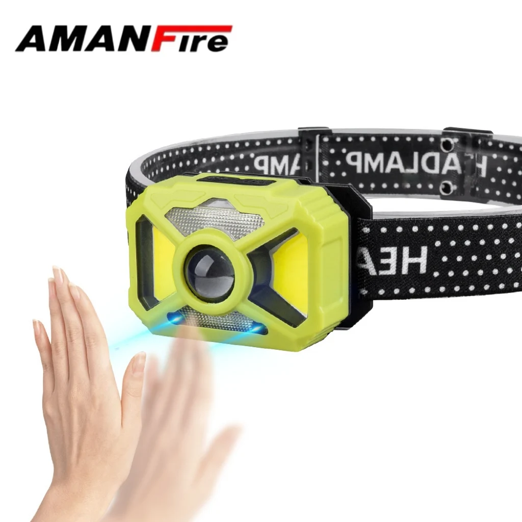 

Amanfire YD2323 Headlamp Rechargeable Head Lantern High Power COB LED Head Light