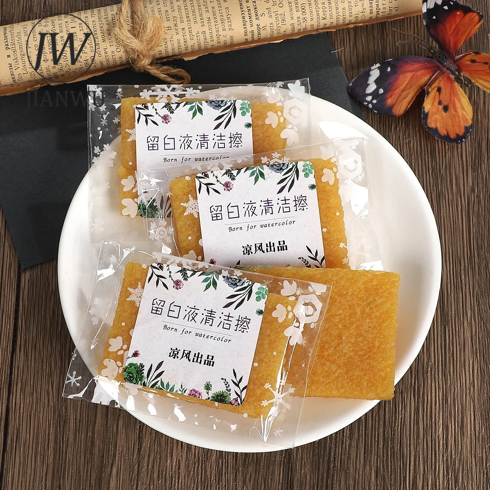 JIANWU Watercolor Masking Fluid Cleaning and Wiping Material Collage Creative DIY Journal Student Supplies Stationery