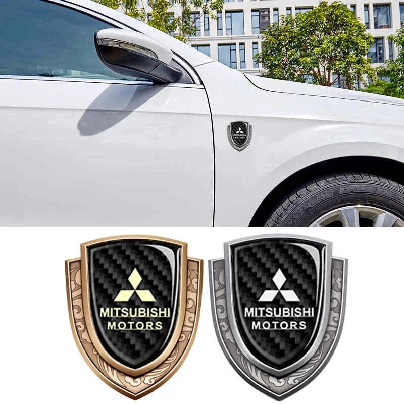 

Углеродное волокно, задняя боковая эмблема автомобиля, наклейка для Mitsubishi Lancer 10 ASX L200 Colt Pajero Outlander Eclipse, наклейка на кузов, украшение