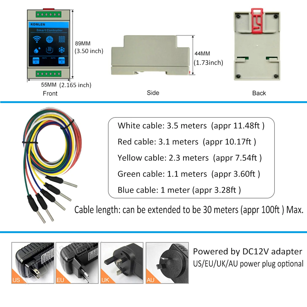 WIFI Water Level Sensor 12V Leak Flow Controller Tuya Smart Life Auto Control Water Pump Pool Tank Leakage Detector Flood Alarm