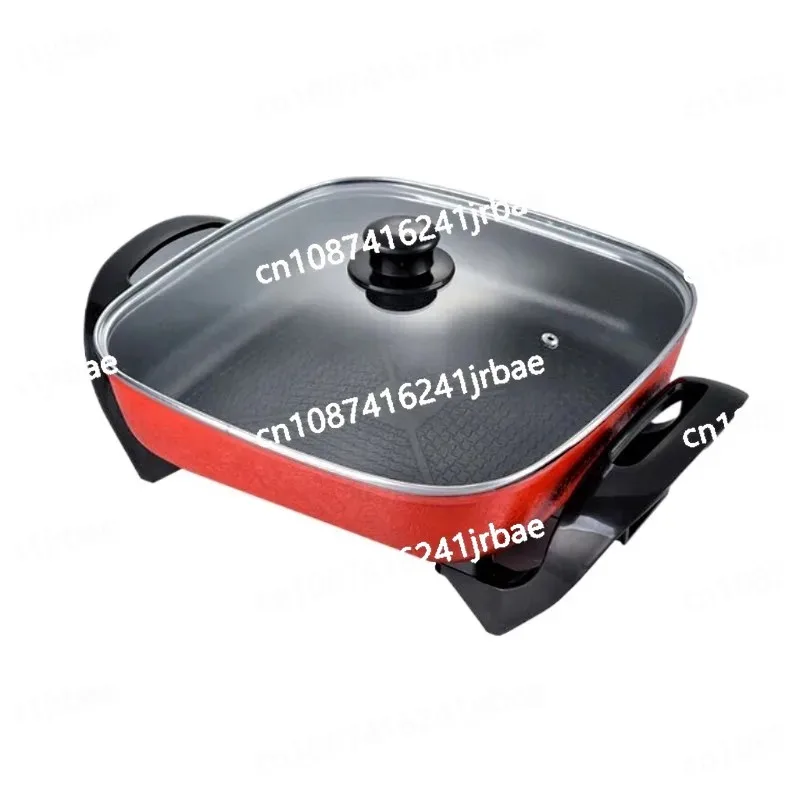 

multi-functional electric hot pot household electric wok integrated non-stick square pot no oil fume electric cooking pot