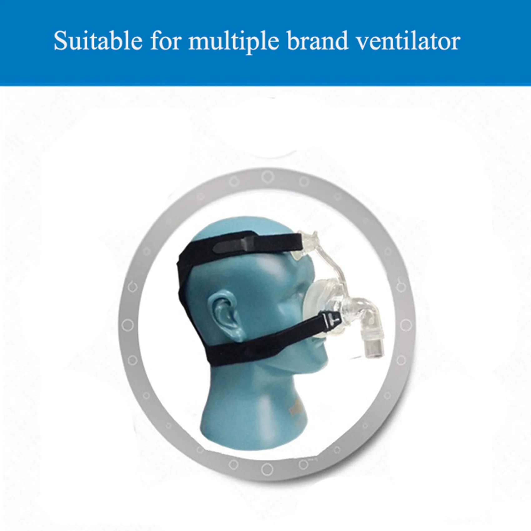 

B50B-3X Universal CPAP Mask Headgear Strap For Resmed Mirage Series, Respironics CPAP (Headgear Only)