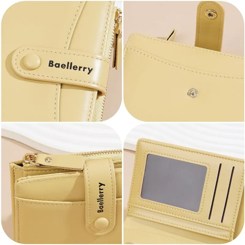 Baellerry Macaron Short Women's Wallet Large Capacity Zipper Coin Purse