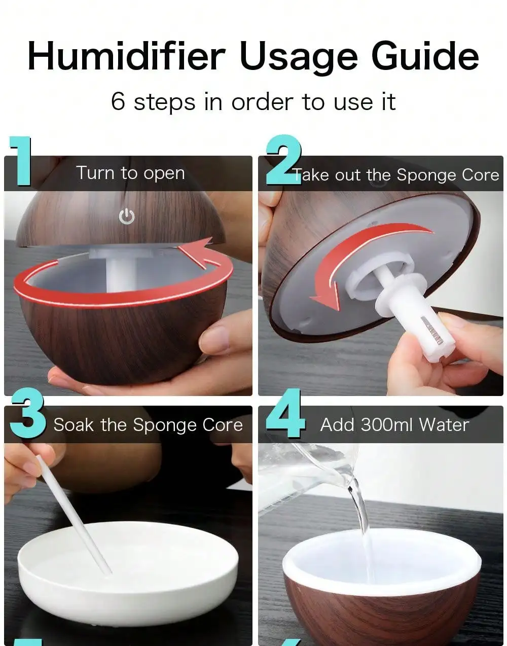 200 مللي مرطب الهواء زيت طبيعي الناشر USB ضباب صانع مرطب صغير مع ضوء ملون للمنزل مكتب سيارة