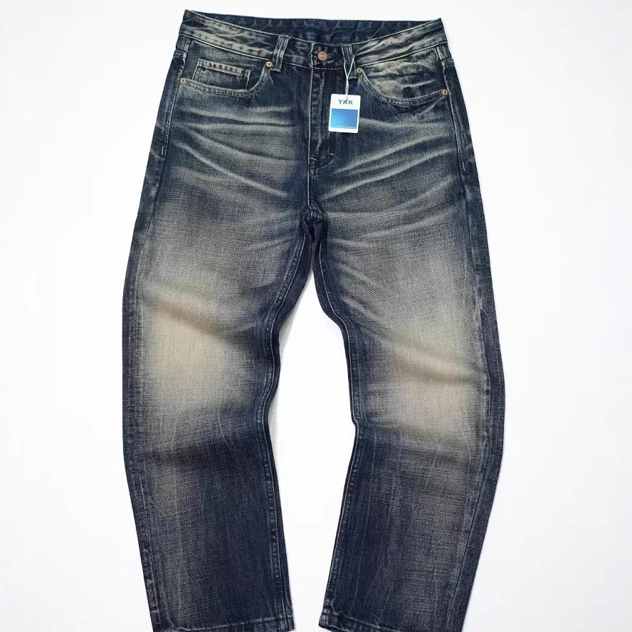 

Retro Japanese Sle Men's Loose Fit Straight Leg Jeans Waed Denim Slimming Trendy Brand Sli Versatile Cotton Youth Jeans