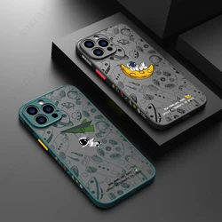 Funda transparente de acrílico con astronauta para iPhone, carcasa de dibujos animados mate a prueba de golpes para modelos 16, 15 Pro Max Plus, 14 Pro, 13, 12, 11 Pro Max, X, XS, XR, 7 y 8