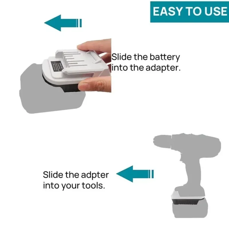 Adattatore batteria per batteria agli ioni di litio DeWalt/Milwaukee 18V Converti in Makita BL1815G BL1813G Serie Batteria agli ioni di litio Utensile elettrico