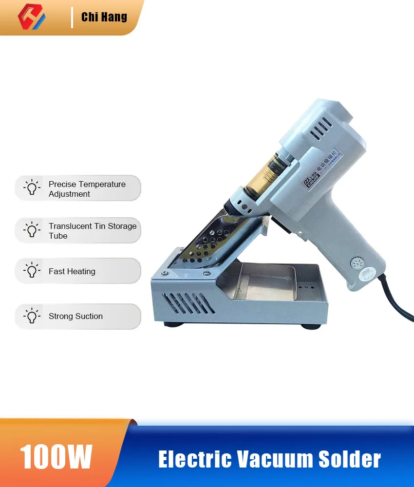 

Brand New S-993A Powerful Single Air Pump Electric Tin Suction Device Suction Gun Suction Pump 100w Tin Removal Suction Tool