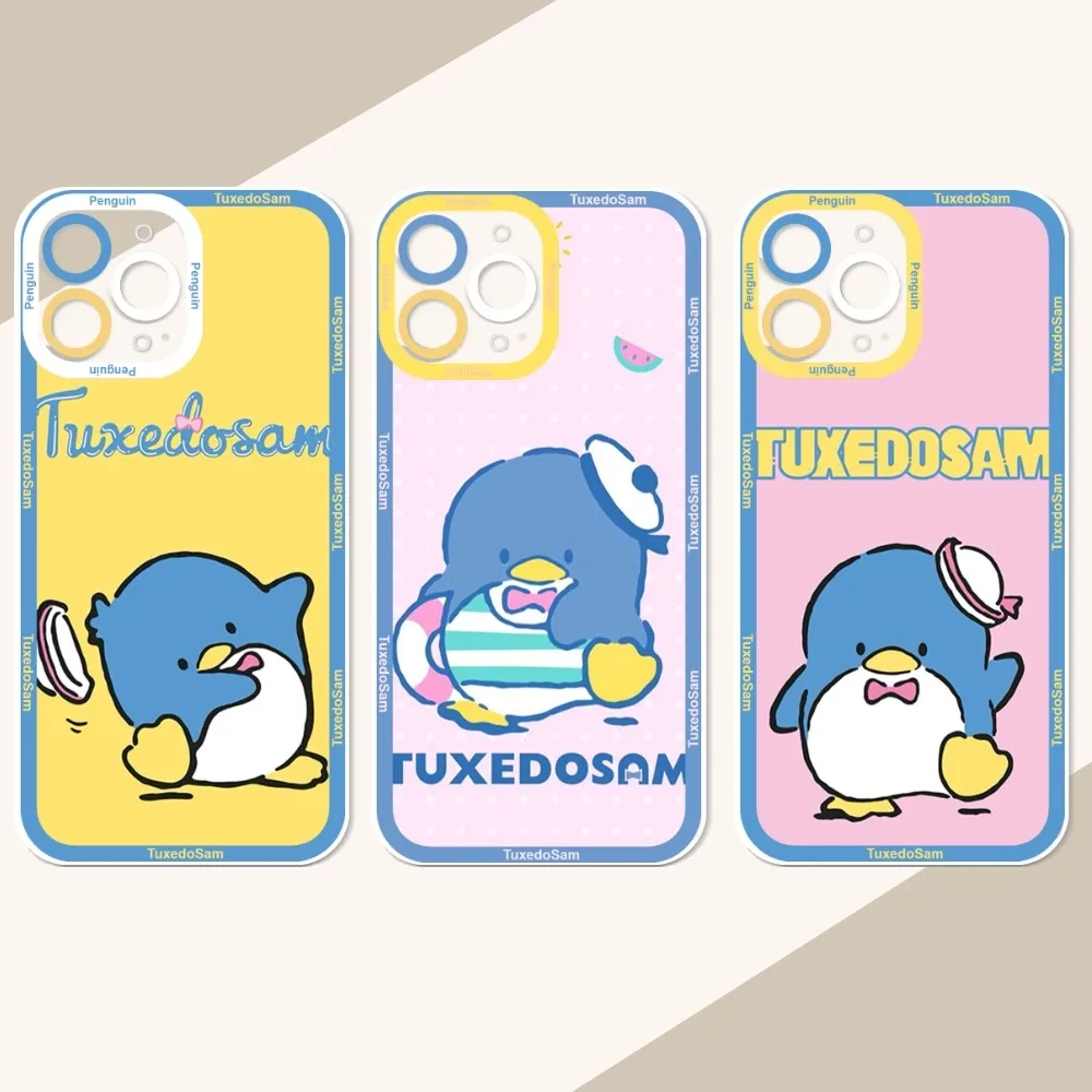 T-TuxedoSam Penguin Phone Case For IPhone 12 11 13 14 Pro Max XR XS Max X SE2020 7 8 Plus Case